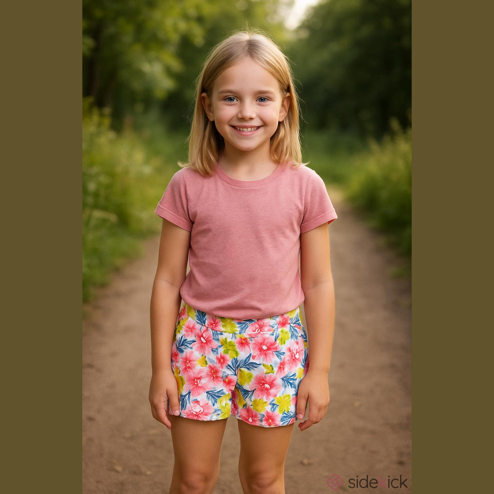 Zone Pro Girls Shorts M 7/8 Floral NWOT